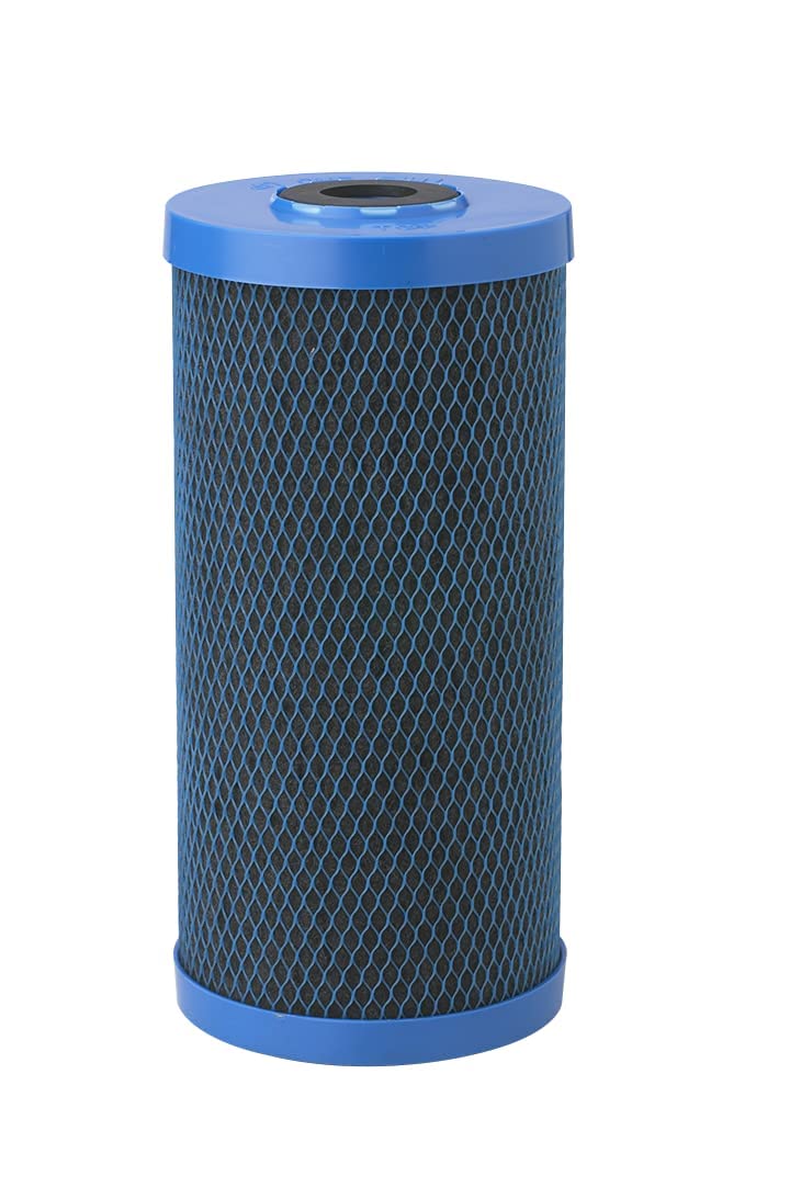 Pentek Pentair Pentek CFB-Plus10BB Big Blue Carbon Water Filter, 10-Inch, Whole House Fibredyne Modified Molded Carbon Block Replacement Cartridge, 10" x 4.5", 5-10 Micron - Image 1